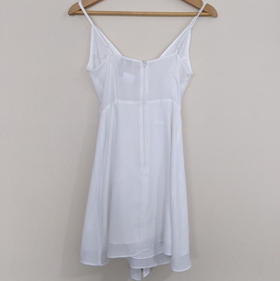 NWT ASOS White Cami Blouse | Front Tie Long Line Tank Top - Picture 8 of 14